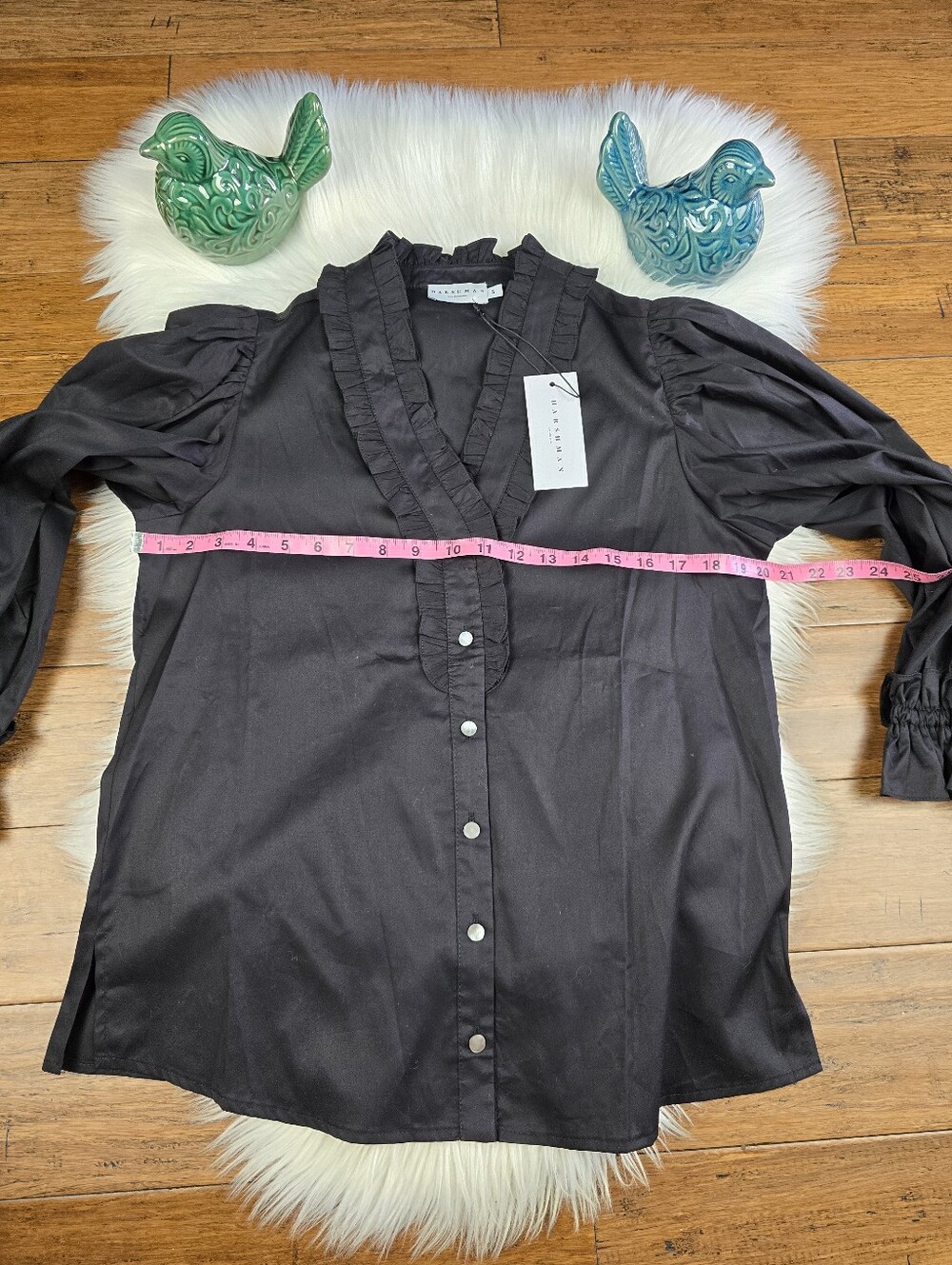 Harshman Ruffled Blouse Top Small - Picture 11 of 12